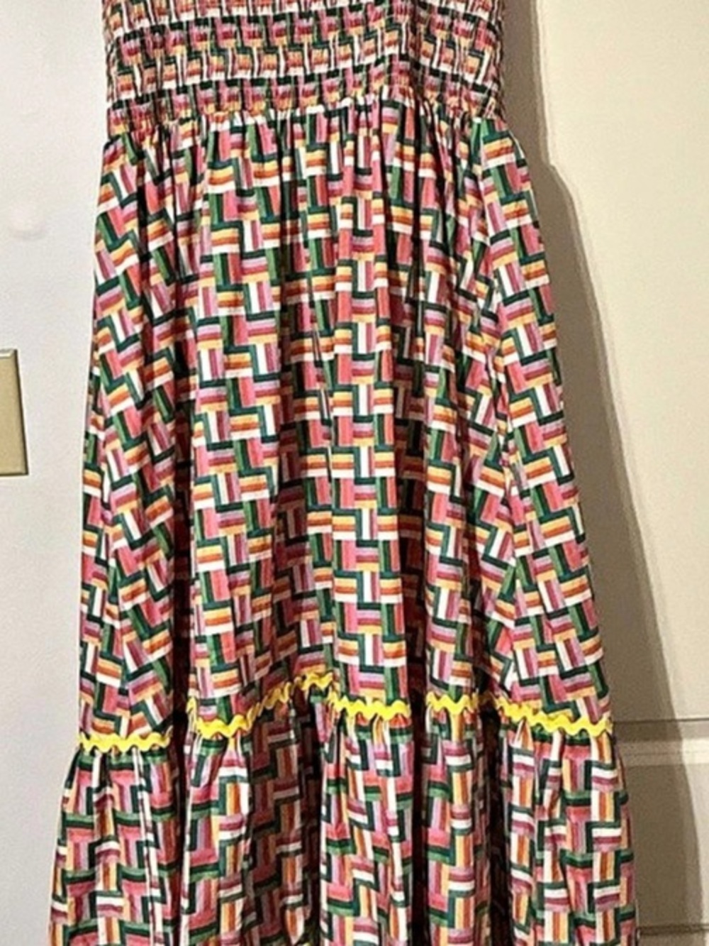 Brianna Cannon Rainbow Parquet Maxi Dress Geometric Maxi Dress in Multicolor